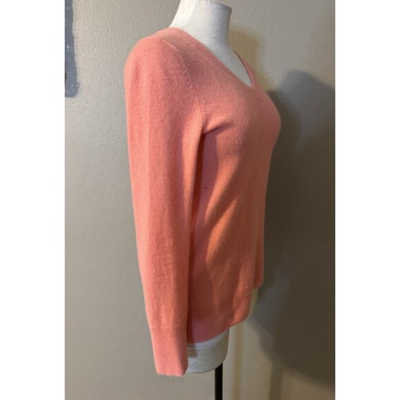 Talbots Cashmere Sweater S Small Coral Pink Orange Long Sleeve Spring - Picture 7 of 9